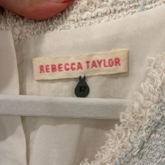 Rebecca Taylor Ivory Fringe Tweed Mini Dress - Picture 4 of 4